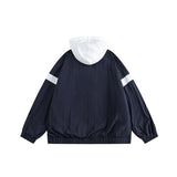 Unisex Jacket Retro Loose Exercise Hooded Coat Men's and Women's Stand Collar Jacket Top
