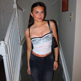 Women Tops Spring Slim-Fitting Lace Suspenders
