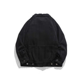 Unisex Shirts Autumn Chest Deer Leather Tag Jacket