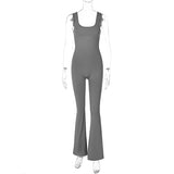 Women Jumpsuit Summer Slim Fit Backless Sleeveless Shoulder Strap Jumpsuit