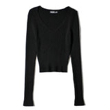 Women Sweater Knitwear Autumn Leisure V-neck Slim Fit Sweater Sweater