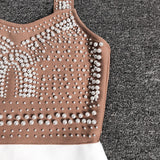 Women's Evening Dress Bandage One-Piece Dress Dress Color Matching Bandage Dress Dress