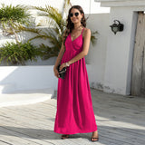 Women Date Dress Summer Slim Fit Lace Lace Spaghetti-Strap Dress