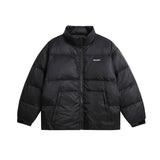 Unisex Winter Cotton Coat Stand-up Collar down Jacket Vintage down Jacket