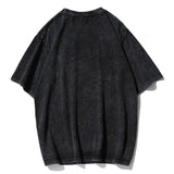 Old dark printed retro t-shirt, short sleeves