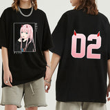 2024New Zero Two T Shirt Women Casual Round Neck Short