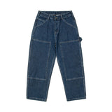 Men Jeans Vintage Patch Casual Loose Jeans