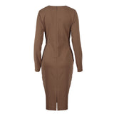 Women Dress Autumn and Winter Chiffon Dress Hip Skirt
