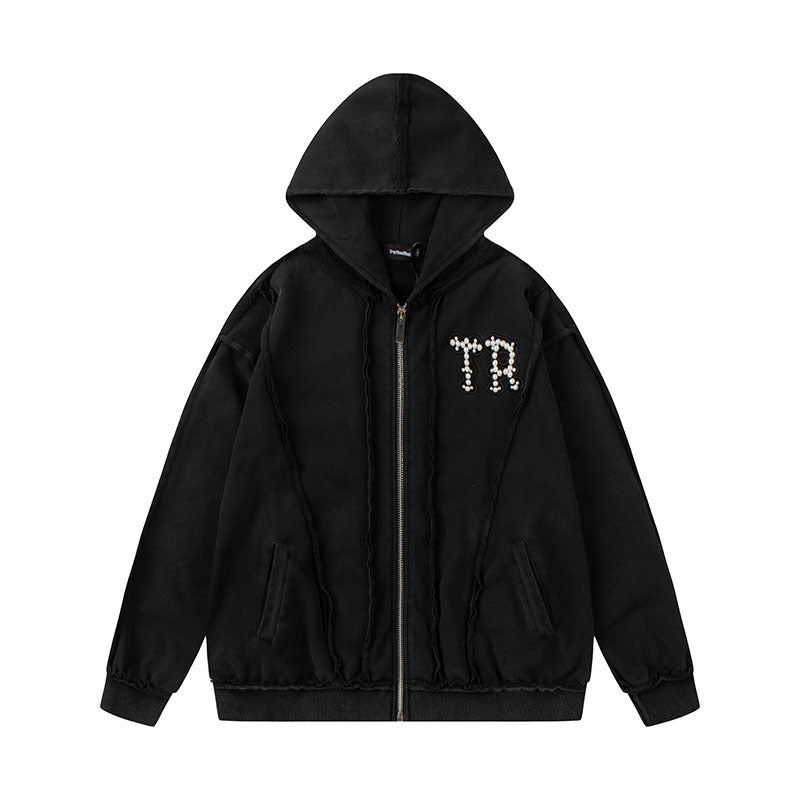 Men Hoodie Men and Women Oversize Heavy Weight Zipper Cardigan Outerwear