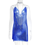 Harlem Nights Outfits Metal Sequins Dress Sexy Dress