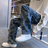 Men Jeans Spring and Autumn Loose Wide-Leg Pants Straight-Leg Pants