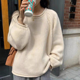 Women Knitted Pullover Casual Knitted Sweater Autumn and Winter Loose Soft Cover
