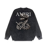 Amiri Long-Sleeve Shirt Python Pattern Vintage Long Sleeve T-shirt