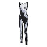 Women Jumpsuit Summer round Neck Sleeveless Jumpsuit