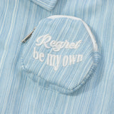 Women Jacket Striped Color Contrast Short Jacket