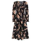 Women Date Dress Autumn and Winter round Neck Dress