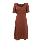 Women Dresses Summer Dress Puff Sleeve Dress (Bla0420)