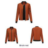 Women's Trench Coat Spring and Autumn Thin Flight Jacket Women's Casual Long Sleeve Coat Women's Loose Lapel Baseball Uniform