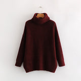 Women Sweater Knitwear Loose Autumn and Winter Turtleneck Sweater Female Casual Sweater