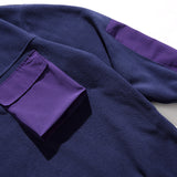 Unisex Winter Cotton Coat Three-Dimensional Pocket Decoration Stand Collar Sweater Retro Half-Open Collar