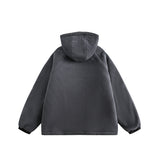 Unisex Winter Cotton Coat Polar Fleece Hooded Cotton Coat Vintage Embroidery Cotton-Padded Coat