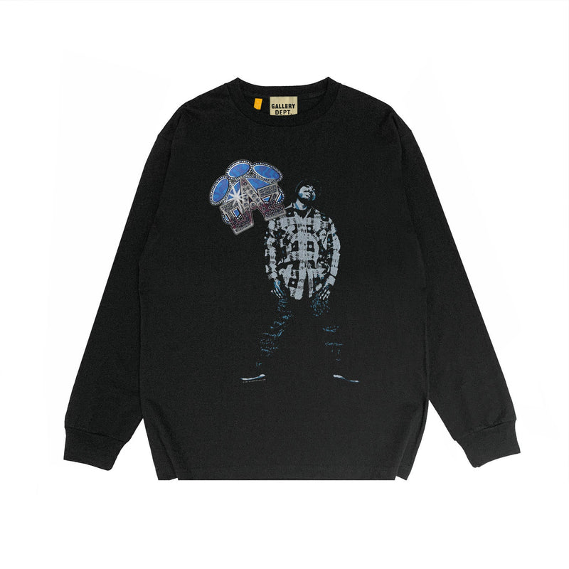 Gallery Dept Long Sleeved Shirt European and American Fashion Brand Long Sleeve Long-Sleeved T-shirt Blouse