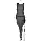 Women Dresses Mesh Sexy Backless Dress