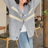 Women Knitwear Fall/Winter V-neck Sweater Coat Loose Knitted Cardigan