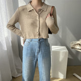 Women Cardigan Sweater Knitted Coat Cardigan Spring 8t7136