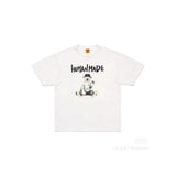 Men T-shirts human dog scooter pattern short sleeve T-shirt