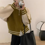 Women Knitwear Autumn and Winter Zipper Sweater Loose Knitted Cardigan