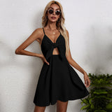 Women Dress Bow Suspenders Dress Casual Skirt