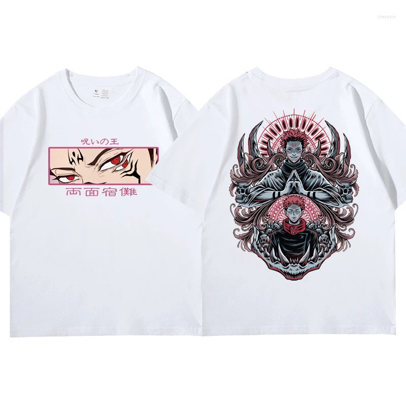 Loose Oversized  Cotton T Shirts Anime Jujutsu Kaisen Ryomen