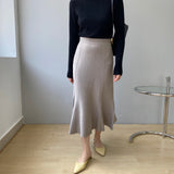 Women Knitted Skirt Fishtail Skirt Knitted Skirt