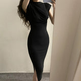 Women Dresses Sleeveless Dress Long Skirt Hip Skirt