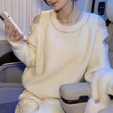 Women Knitwear Autumn and Winter round Neck Knitwear Loose Sweater