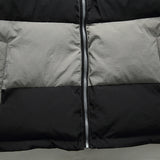 Unisex Winter Cotton Coat Stripes Stand-up Collar Cotton-Padded Clothes Vintage Labeling Warm-Keeping Cotton Clothing