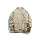 Unisex Jacket Loose Pockets Decorative Baseball Collar Jacket