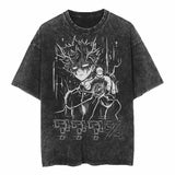 2024Streetwear Tshirt Japanese Anime Graphic Vintage Washed (Prat 2)