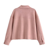 Women Jacket Autumn Leisure Suede Jacket Shirt Coat