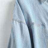 Women Jacket Denim Shirt Women's Spring and Autumn Retro Coat