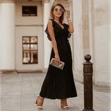 Women Date Dress Chiffon Dress Slim Fit Dress