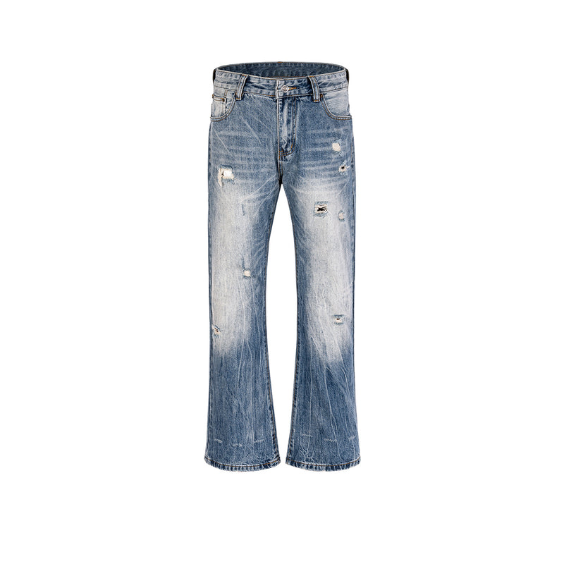 MIJKO Mens Vintage Pants MIJKO Pants Blue Jeans