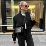 Women Trench Coat Woolen Fall Winter Coat Casual Baseball Uniform