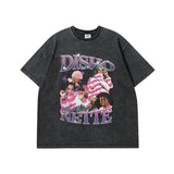 Men's T Shirt Vintage Wash Short-Sleeved T-shirt Men's and Women's Hip Hop Vintage