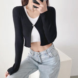 Women Sweater Knitwear Cardigan Women Spring Short Slim Fit Sweater