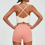 Women Yoga Set Sports Suit Yoga Shorts Two-Piece Set