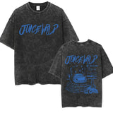 Rapper JUICE WRLD Graphic T-Shirt Men's Hip Hop Vintage Washed