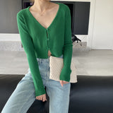 Women Cardigan Sweater Long Sleeve Knitted Sweater Cardigan Slim V-neck Sexy Sweater Coat 8t8232