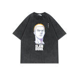 SLAM DUNK T-shirt anime old washed cotton short-sleeved top